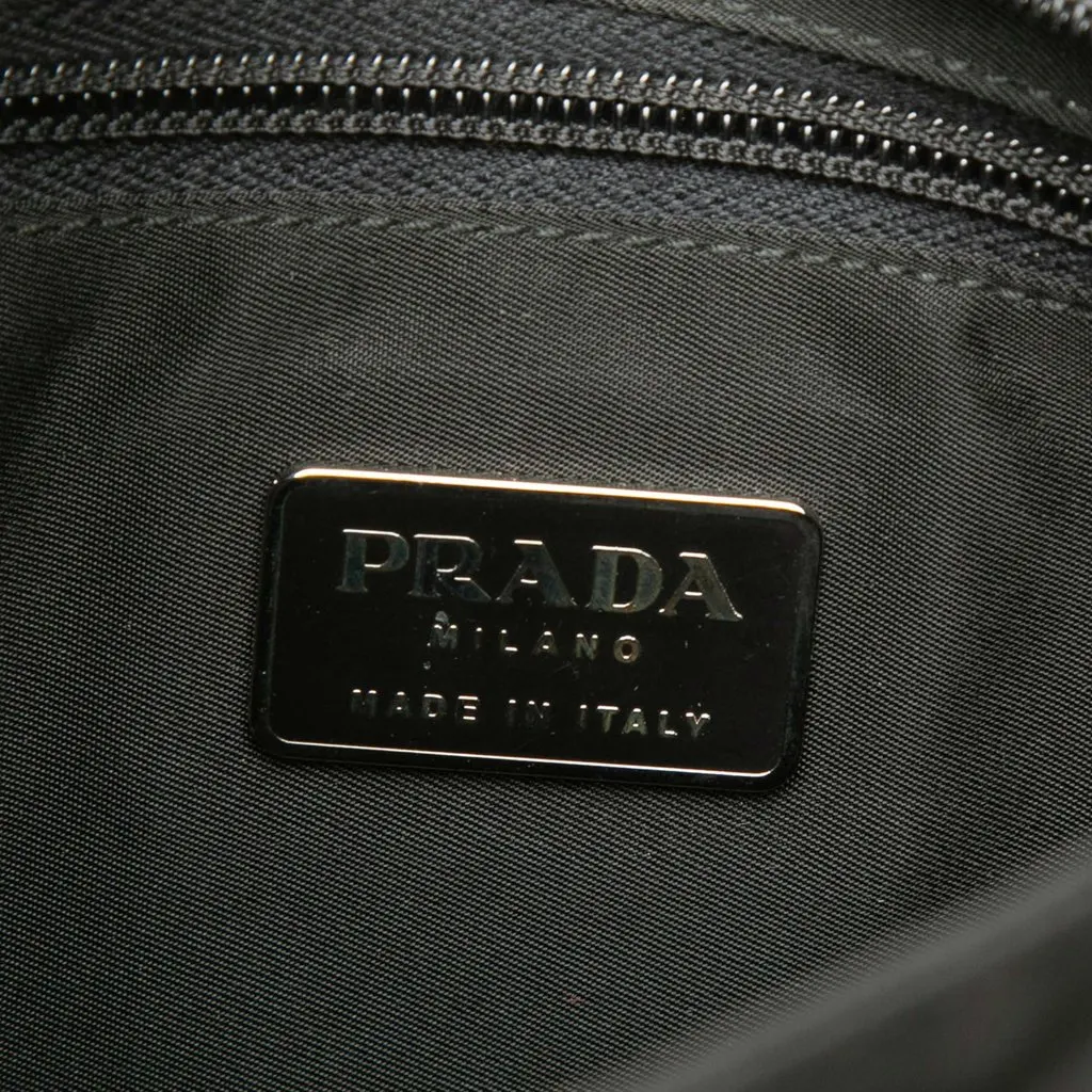 Prada Tessuto Zip Top Crossbody Black Polyamide Very good - Box View