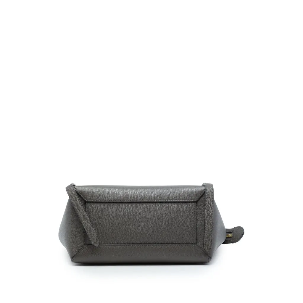 Celine Micro Grained Calfskin Belt Bag Grey Leather Good - Inside View