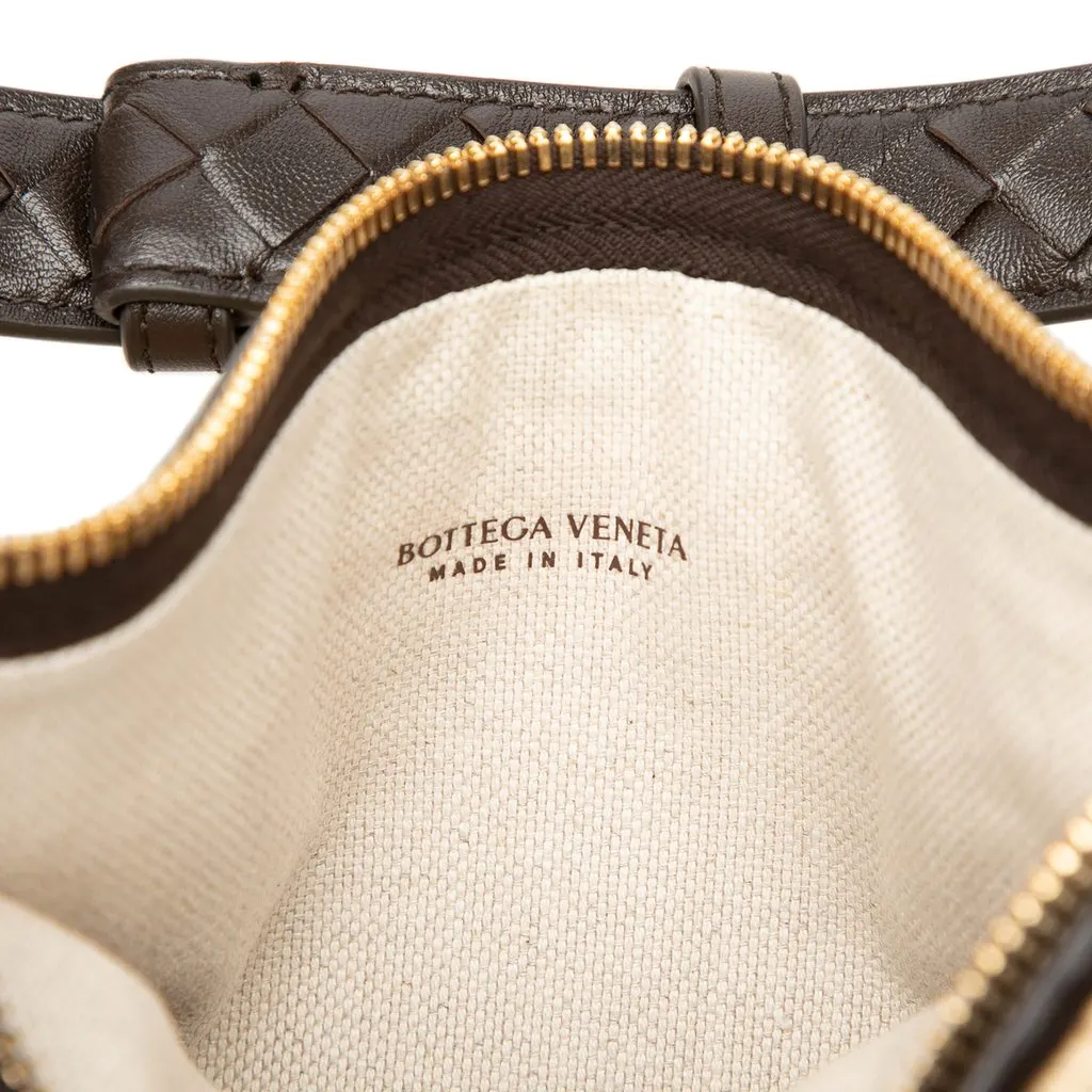 Bottega Veneta Mini Nappa Intrecciato Trimmed Raffia Wallace Handbag Beige Rattan Good - Box View