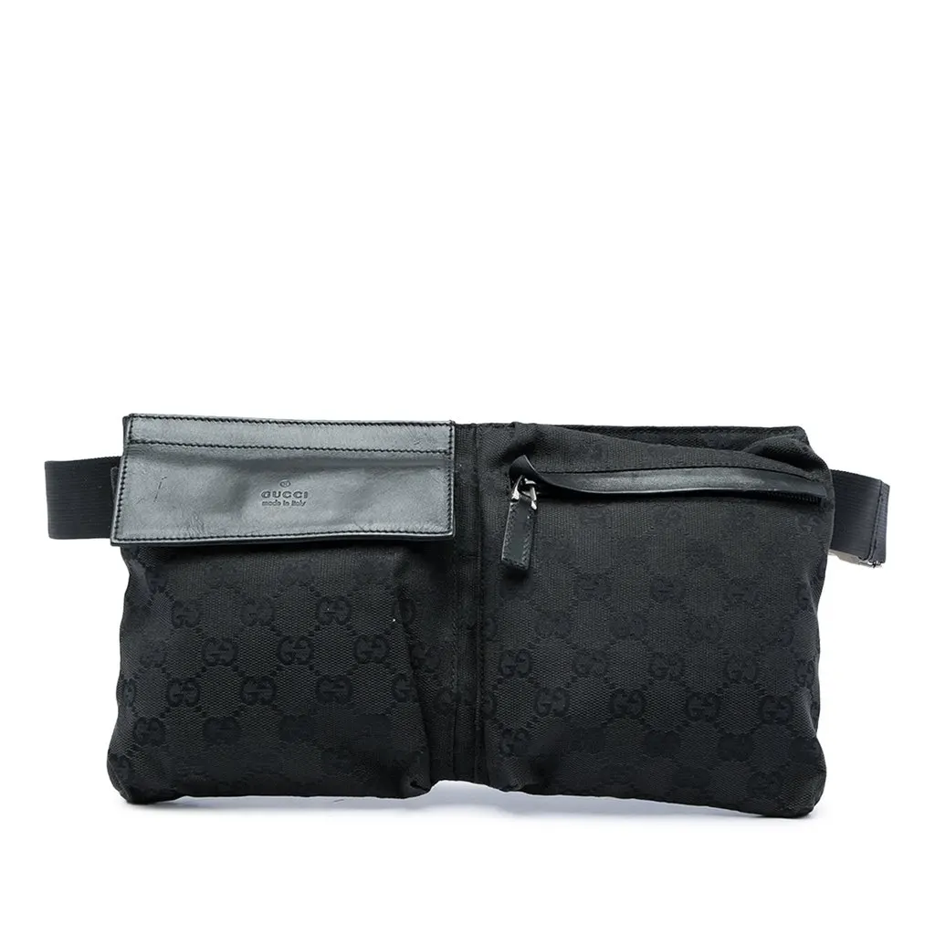 Gucci GG قماش مزدوجة Pocket حزام حقيبة