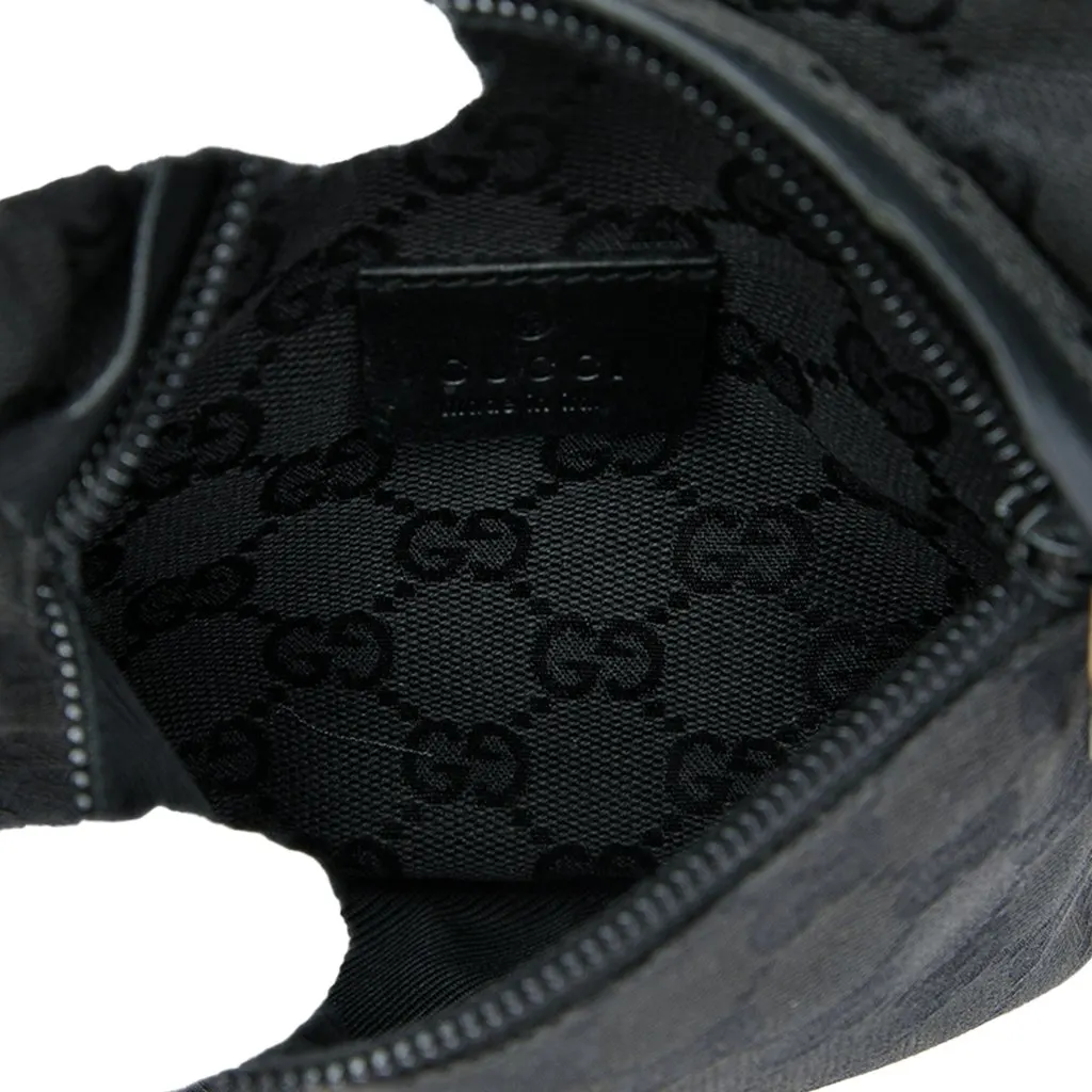 Gucci GG Canvas Double Pocket Belt Bag Black Canvas Very good - Box View