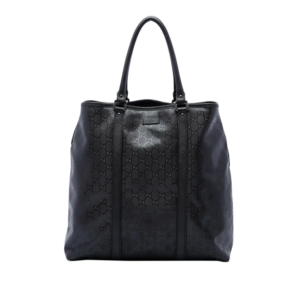 Gucci GG Imprime Joy Vertical Tote Black Canvas Good - Front View