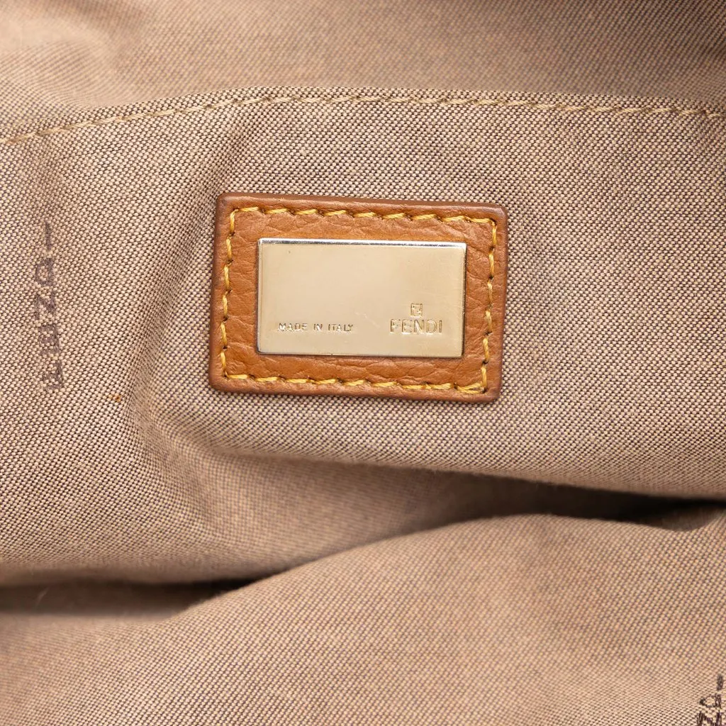 Fendi Zucchino Canvas Tote Beige Canvas Good - Box View