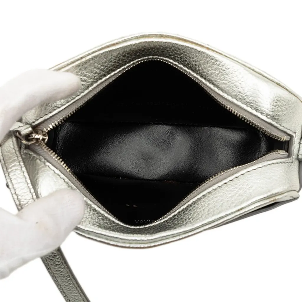 Balenciaga Metallic Leather Everyday Camera Bag XS Silver Leather Very good - Model View