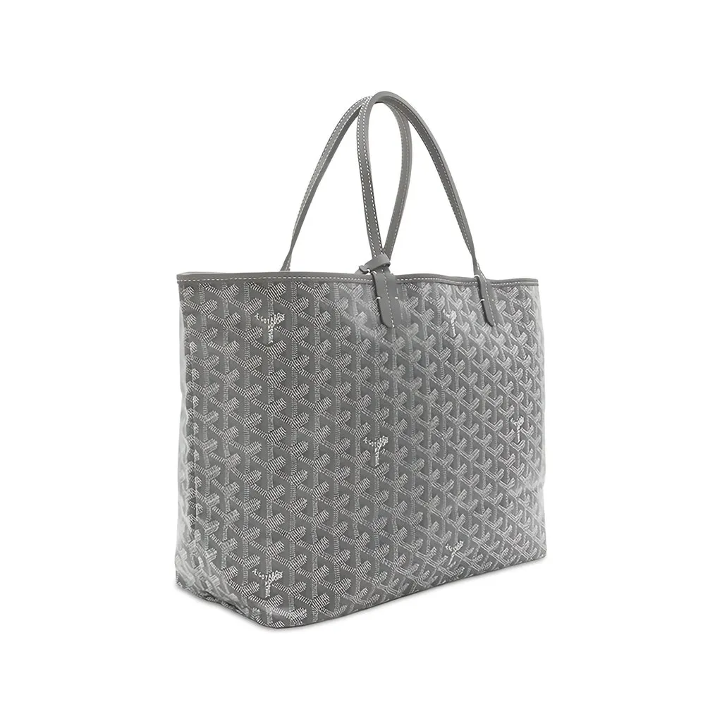 Goyard Goyardine Saint Louis PM Grey Canvas Very good - Back View