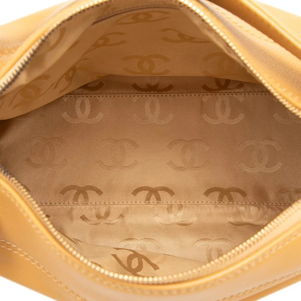 Chanel CC Calfskin Chain Shoulder Bag Brown Leather Very good - Model View