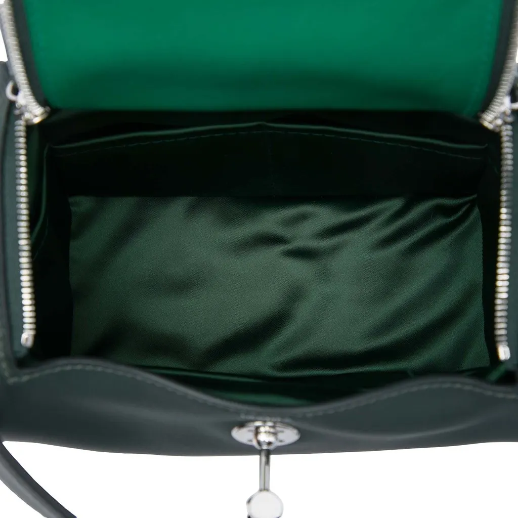 Hermès Mini Clemence Lindy 20 Green Leather Very good - Model View