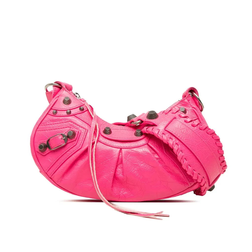 Balenciaga Lambskin Motocross Le Cagole XS Pink Leather Very good - Front View