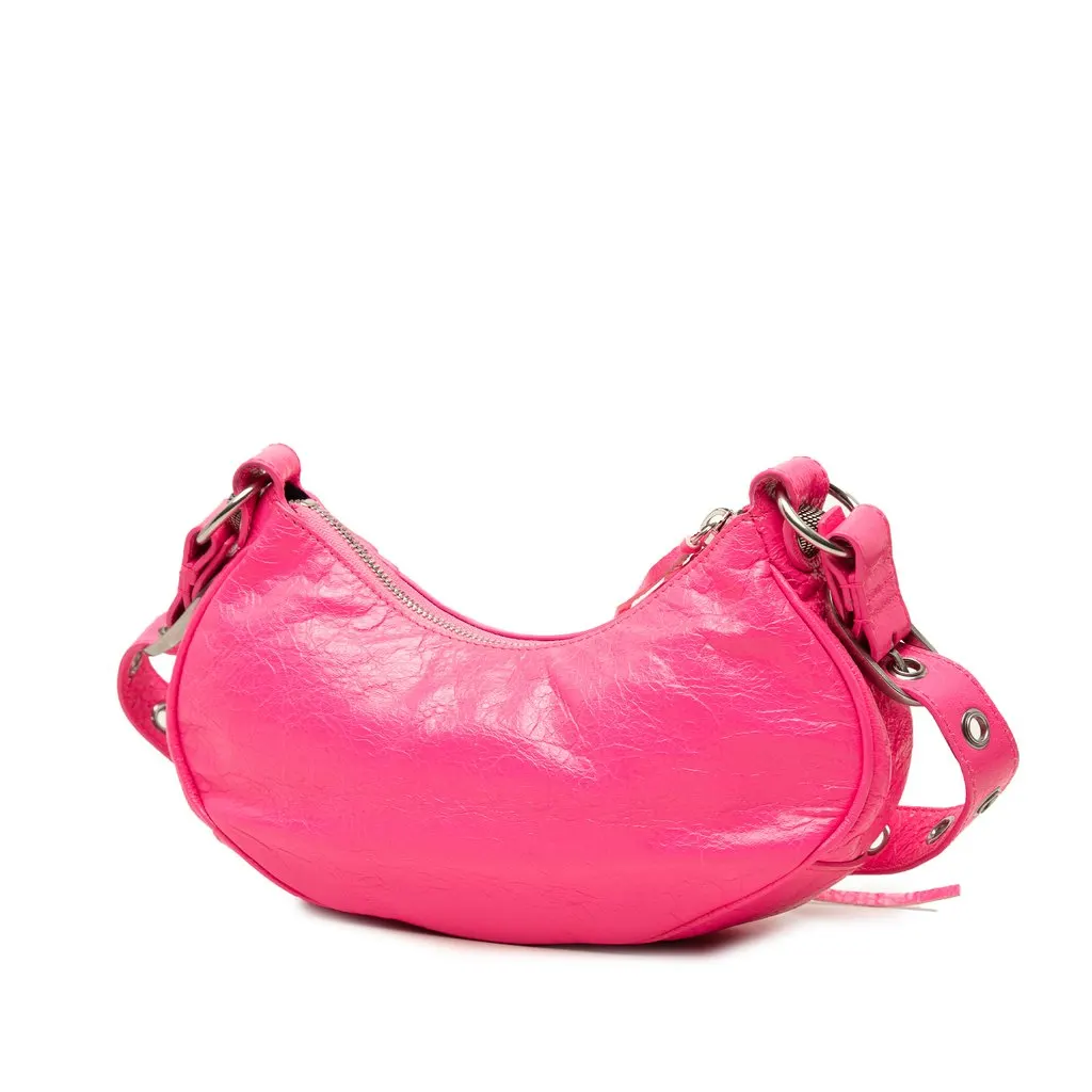 Balenciaga Lambskin Motocross Le Cagole XS Pink Leather Very good - Back View