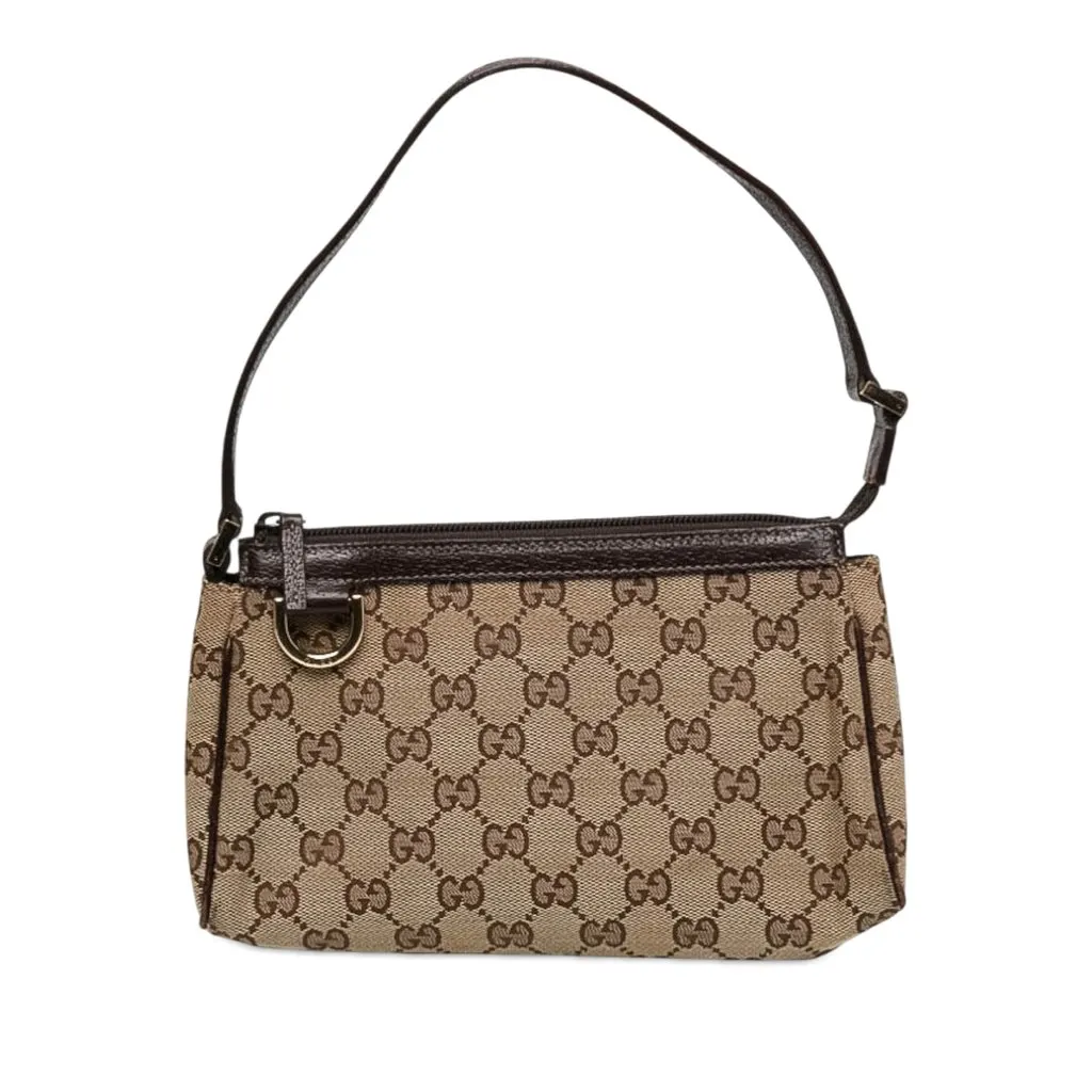 Gucci GG Canvas Abbey D Ring Pochette Beige Canvas Very good - Front View