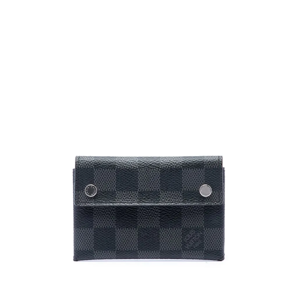 Louis Vuitton Damier Graphite Compact Modulable Wallet Black Canvas Very good - Front View
