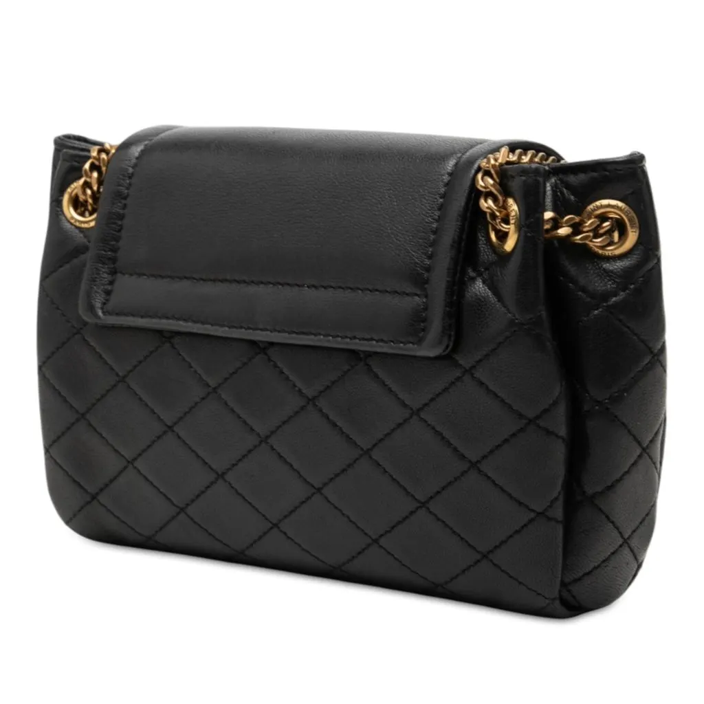 Saint Laurent Mini Quilted Lambskin Monogram Nolita Bag Black Leather Very good - Back View