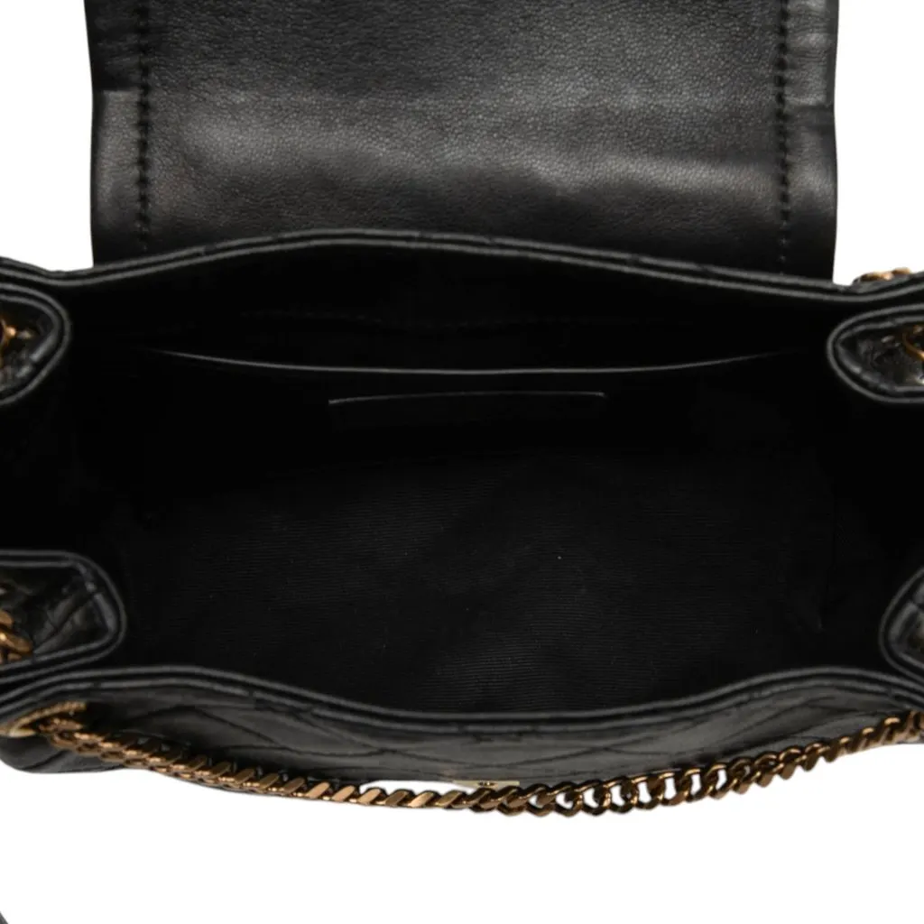 Saint Laurent Mini Quilted Lambskin Monogram Nolita Bag Black Leather Very good - Model View