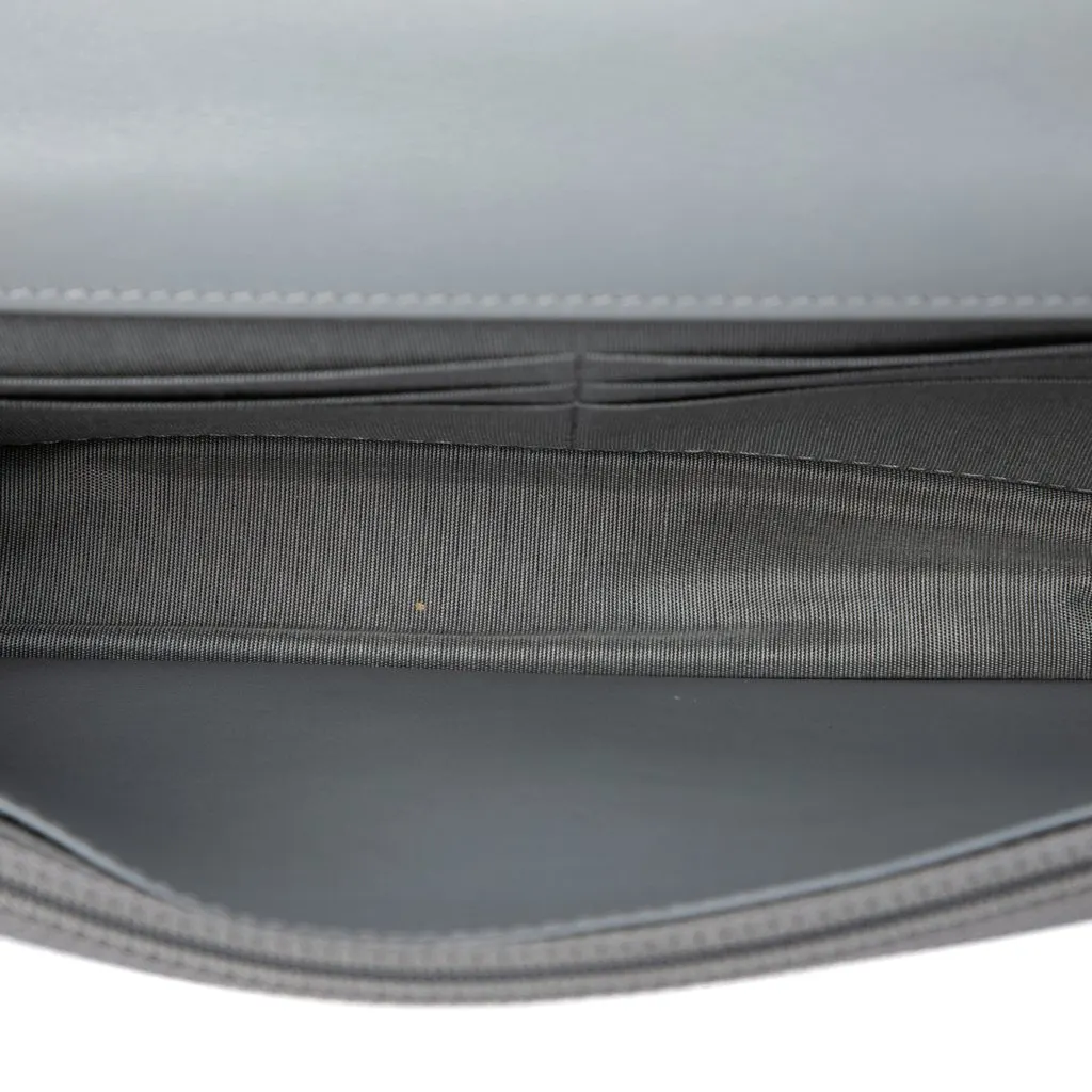 Chanel Quilted Lambskin 19 Wallet on Chain Grey Leather Good - Model View