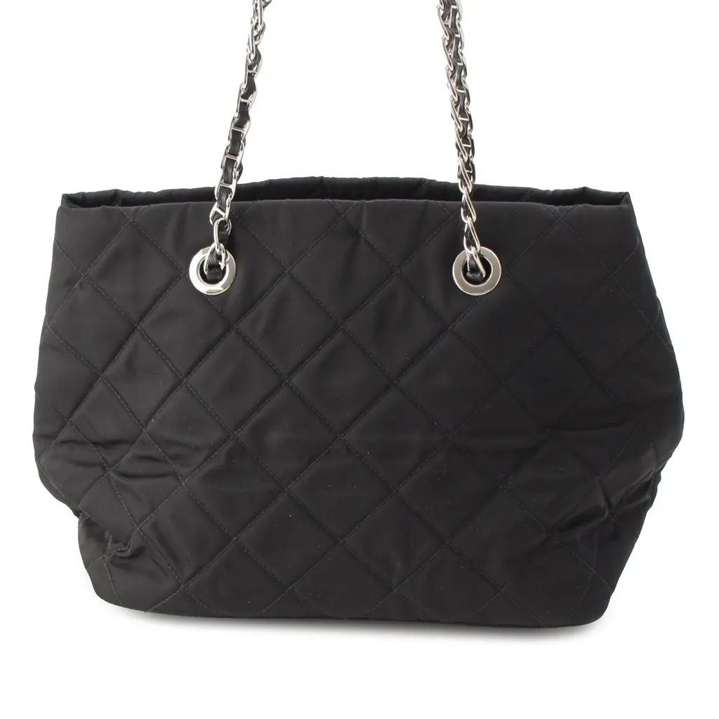 Prada Impuntu Tessuto Open Convertible Tote Black Very good - Back View