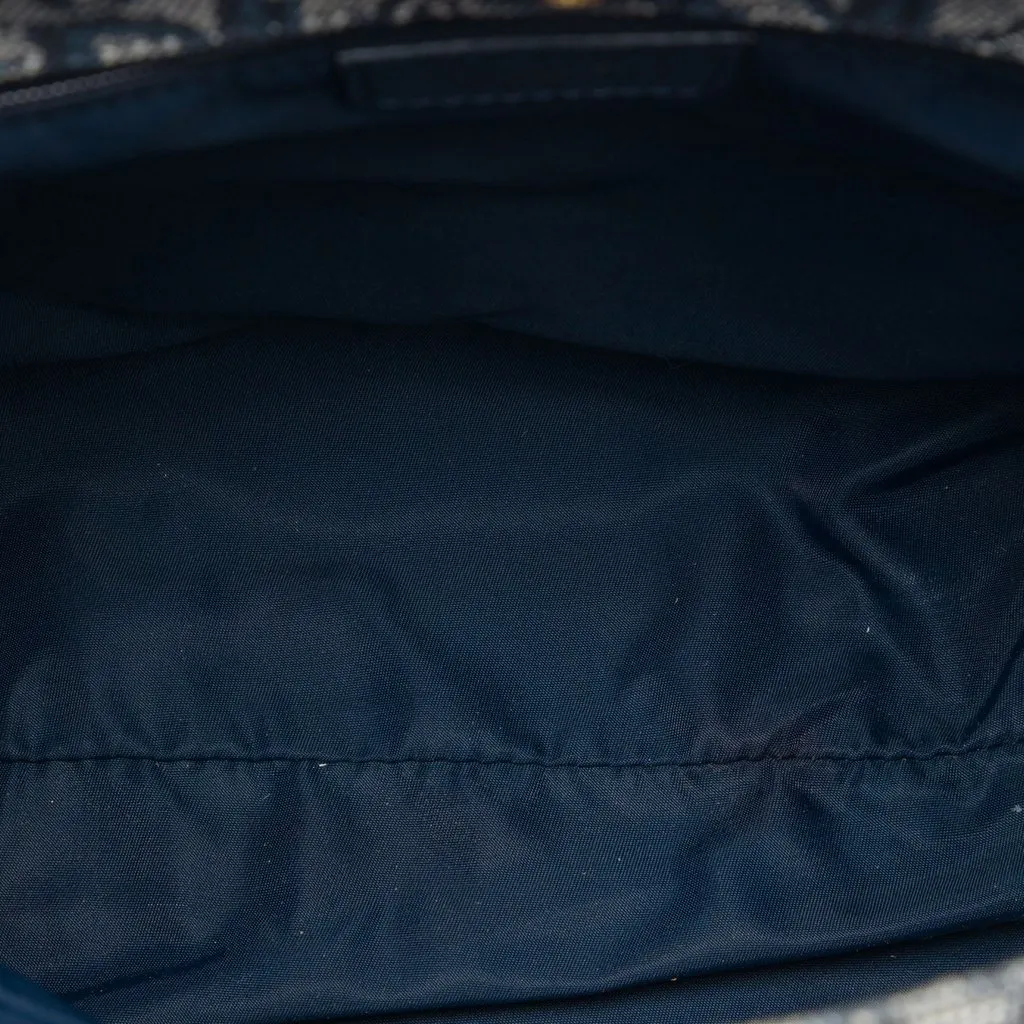 Dior Diorissimo Trotter Canvas Tote Blue Very good - Model View