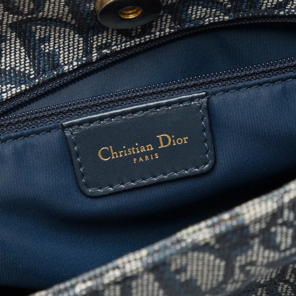 Dior Diorissimo Trotter Canvas Tote Blue Very good - Box View