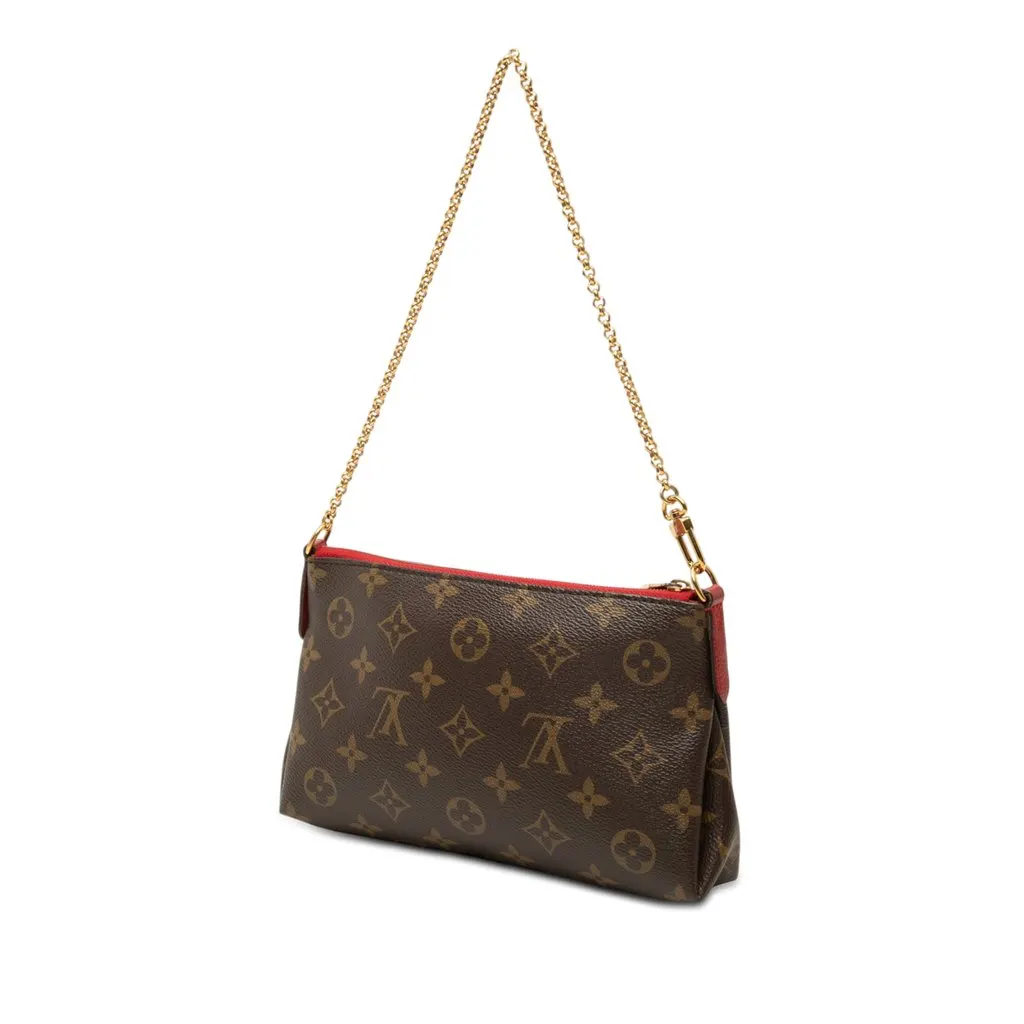 Louis Vuitton Monogram Pallas Clutch Brown Very good - Back View