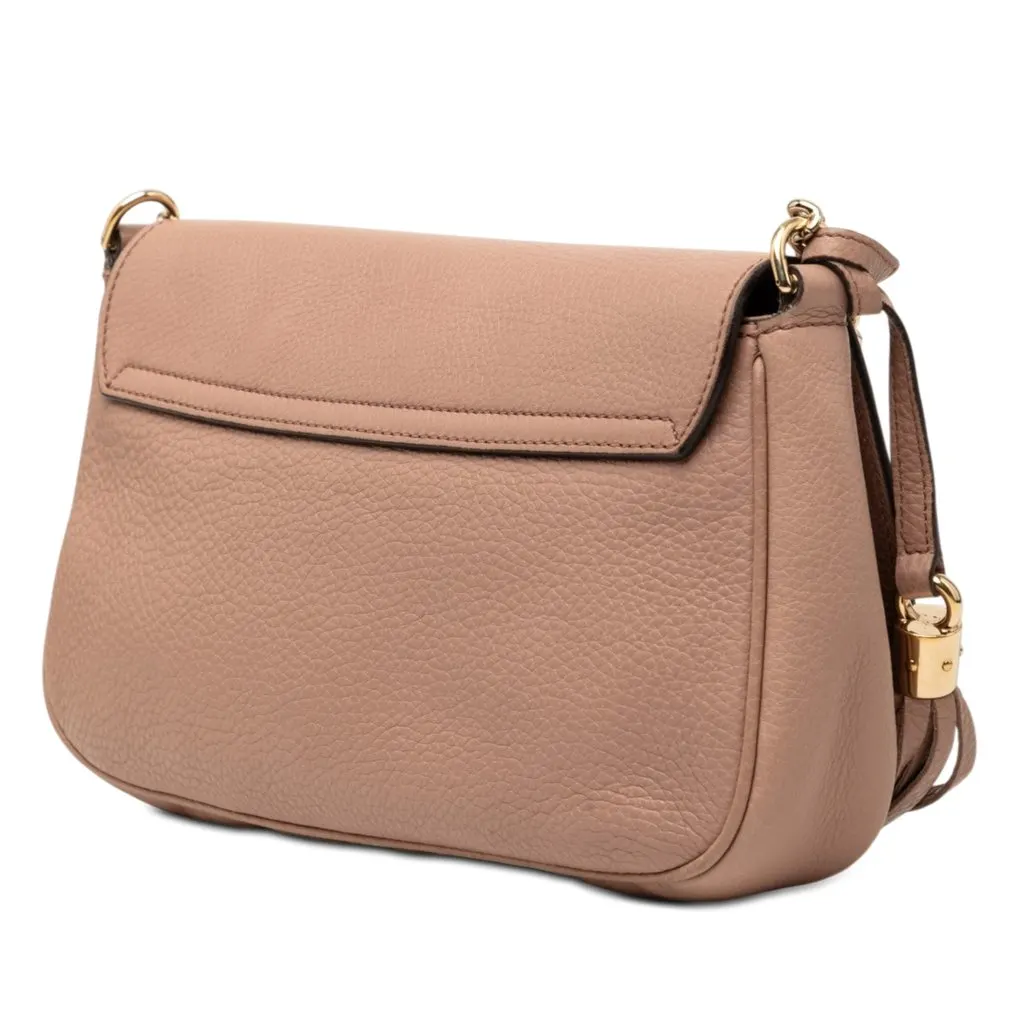 Gucci Medium Calfskin Soho Chain Flap Crossbody Brown Leather Very good - Back View