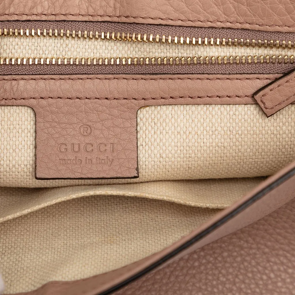 Gucci Medium Calfskin Soho Chain Flap Crossbody Brown Leather Very good - Box View