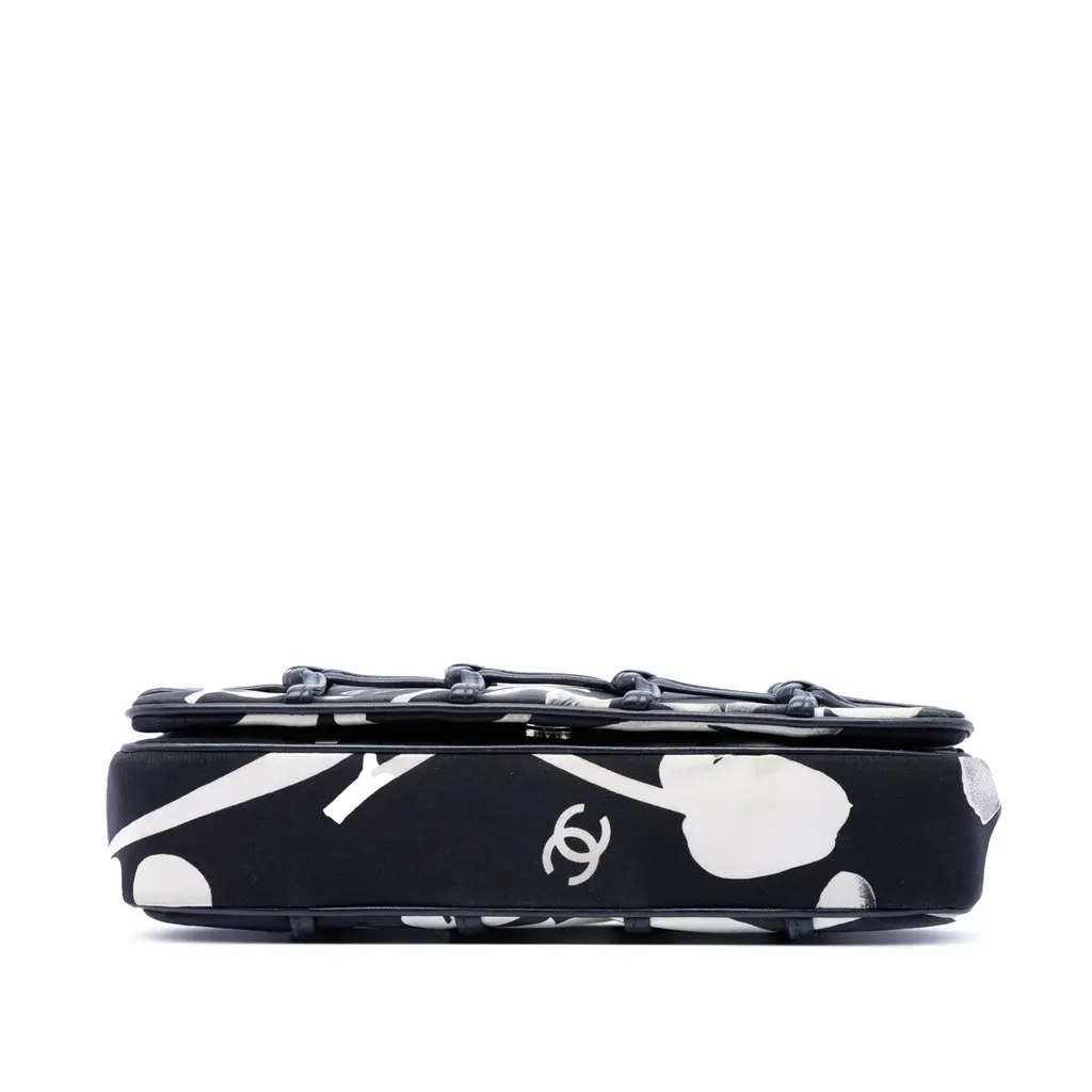 Chanel Small Silk and Lambskin Net Tahiti Flap Black Very good - Inside View