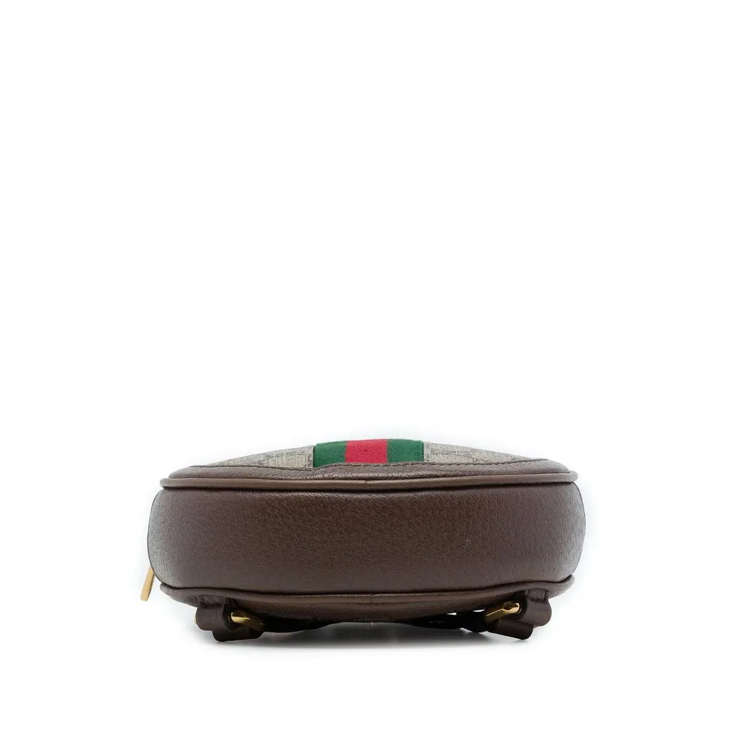 Gucci Mini GG Supreme Web Ophidia Round Backpack Beige Canvas Very good - Inside View