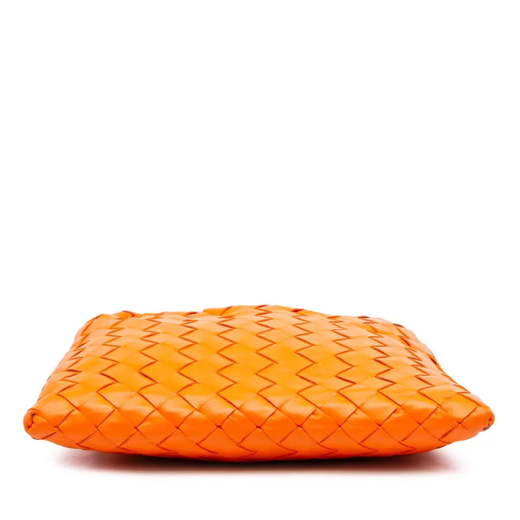 Bottega Veneta Mini Calfskin Intrecciato Hop Satchel Orange Leather Very good - Inside View