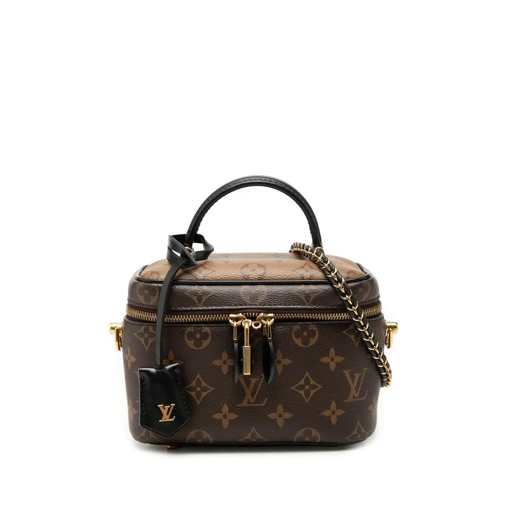 Louis Vuitton Monogram Reverse Vanity PM Brown Canvas Good - Front View