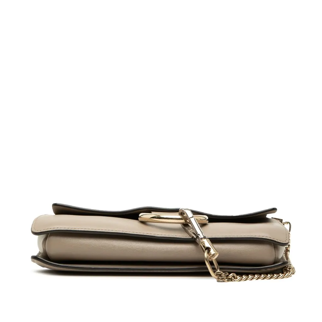 Chloé Small Suede and Calfskin Faye Crossbody Brown Leather Very good - Inside View