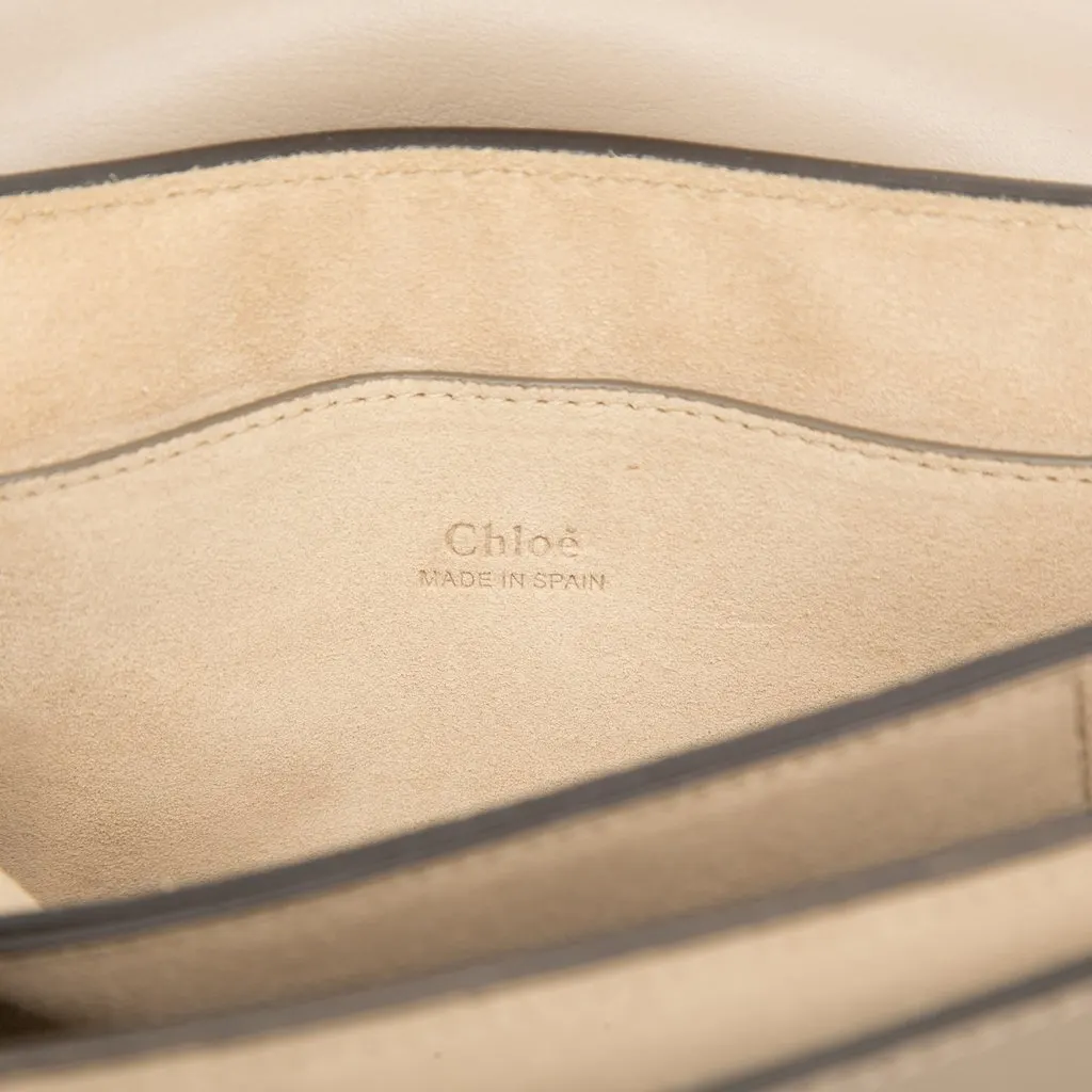 Chloé Small Suede and Calfskin Faye Crossbody Brown Leather Very good - Box View
