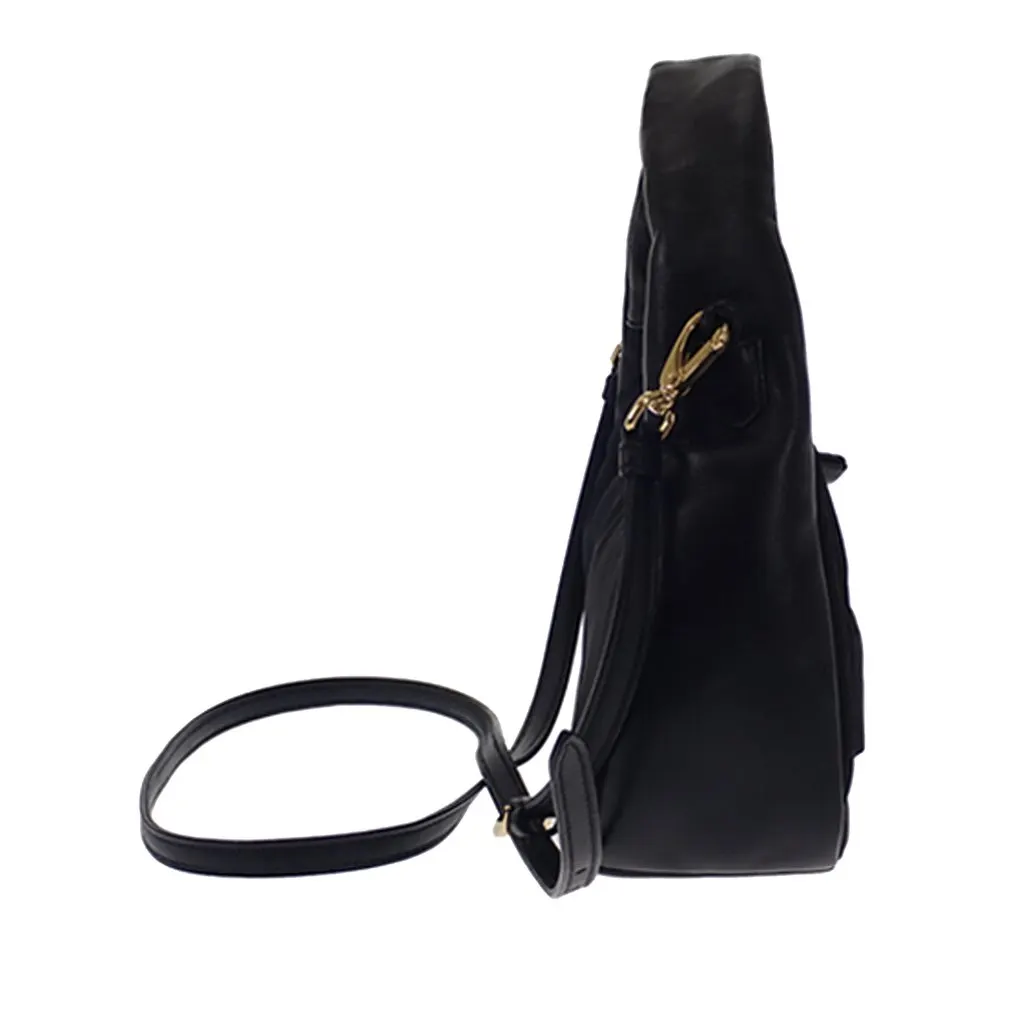 Prada Mini Re Nylon and Nappa Bow Satchel Black Polyamide Very good - Model View