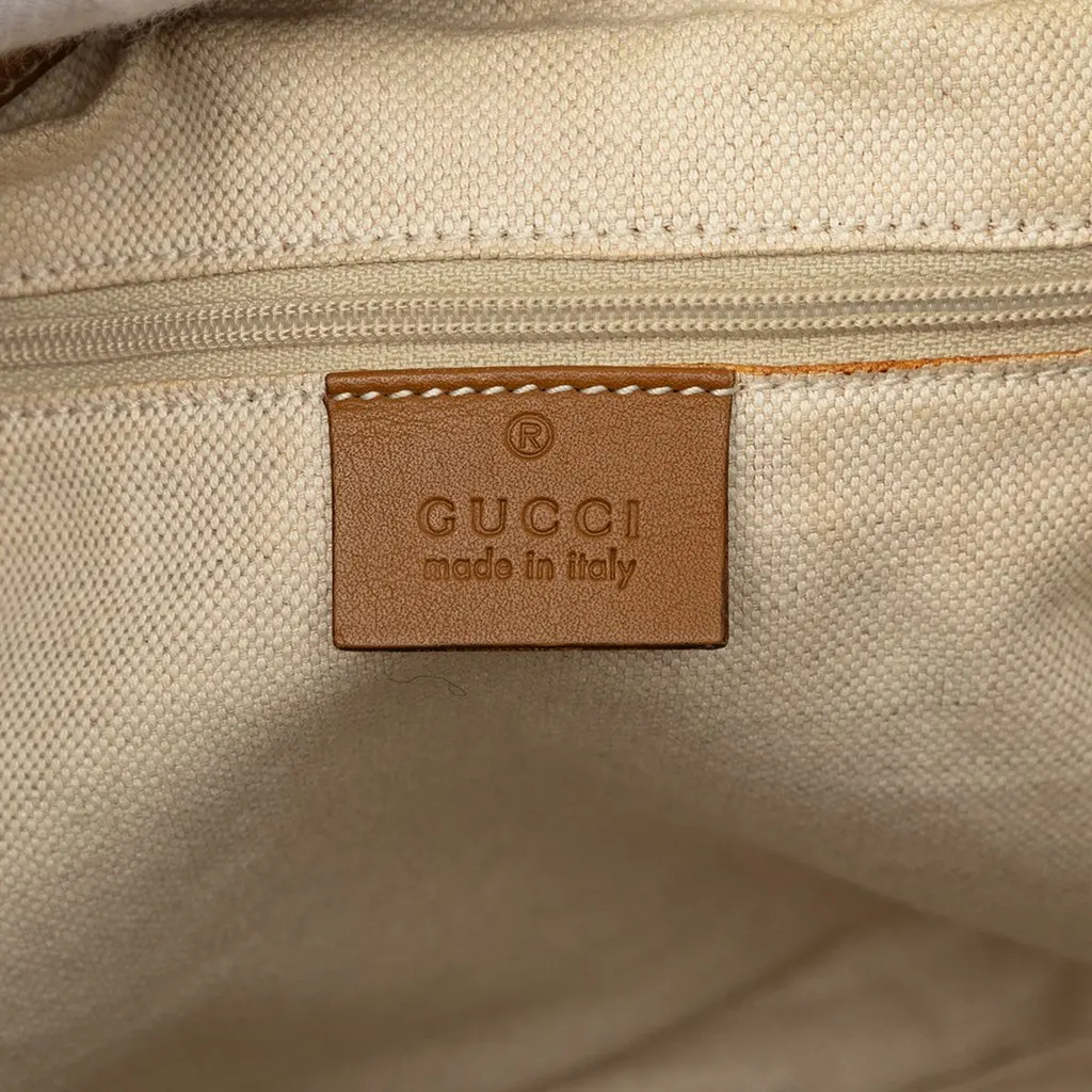 Gucci Diamante Canvas Sukey Satchel Beige Canvas Good - Box View