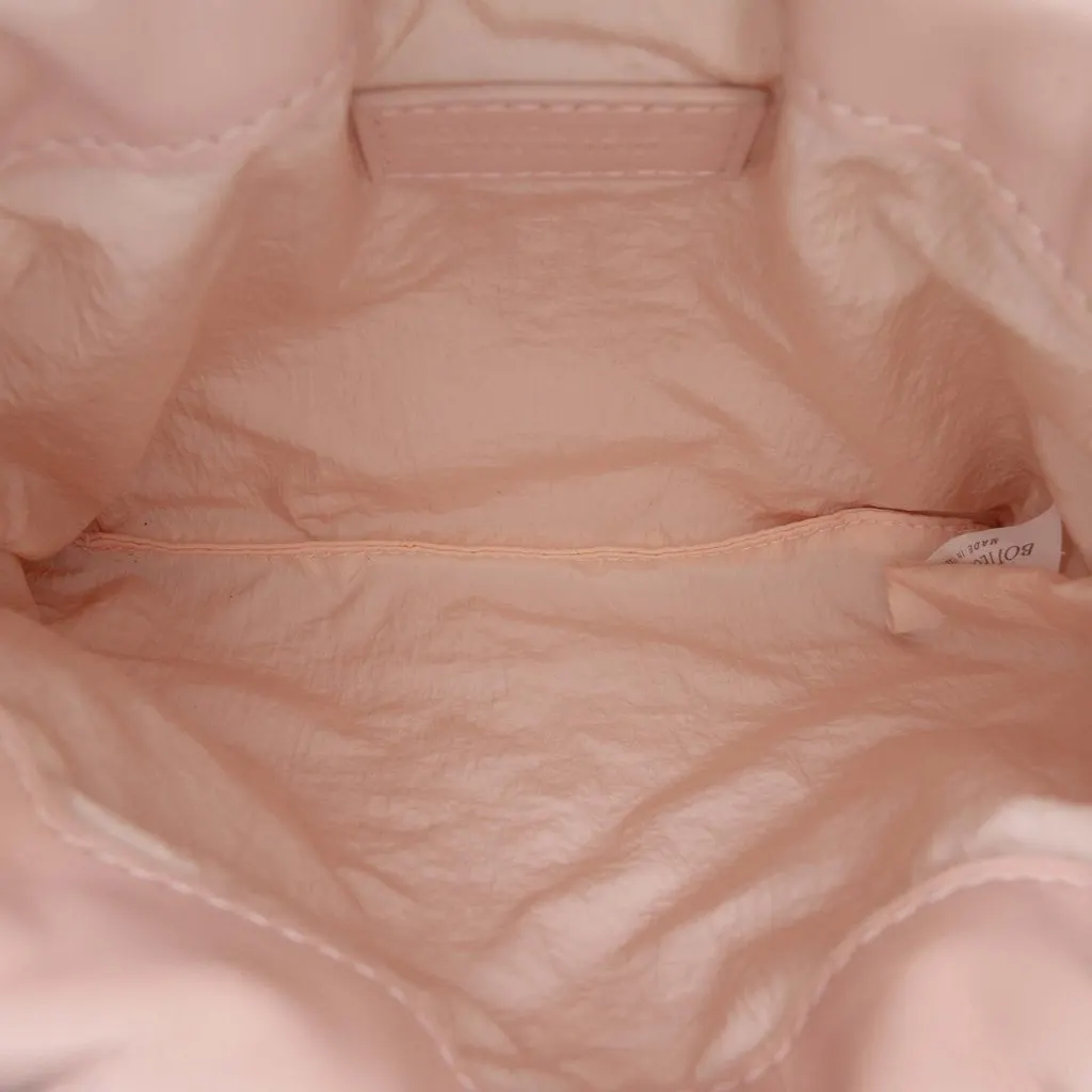Bottega Veneta Small Nappa Intrecciato Dustbag Drawstring Crossbody Pink Leather Very good - Model View
