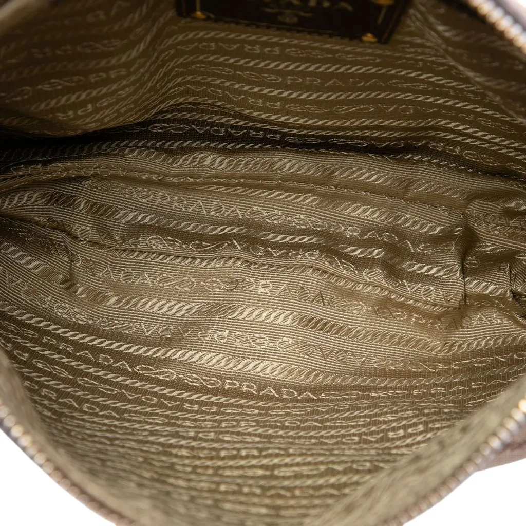 Prada Canvas Canapa Logo Crossbody Beige Canvas Very good - Model View