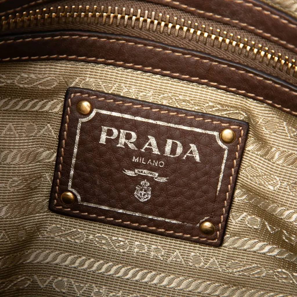 Prada Canvas Canapa Logo Crossbody Beige Canvas Very good - Box View