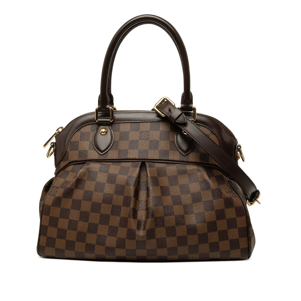 Louis Vuitton Damier Ebene Trevi PM Brown Canvas Good - Front View