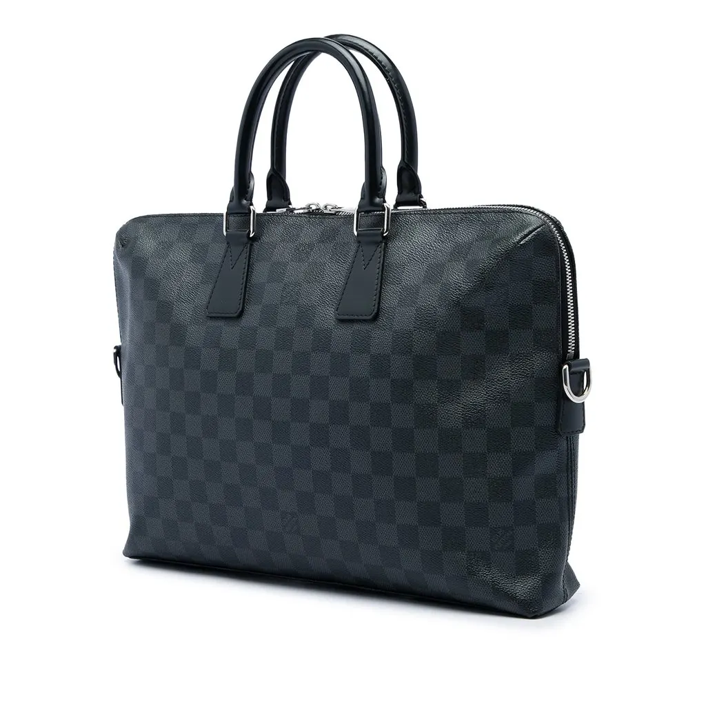 Louis Vuitton Damier Graphite Porte Documents Jour Black Canvas Very good - Back View