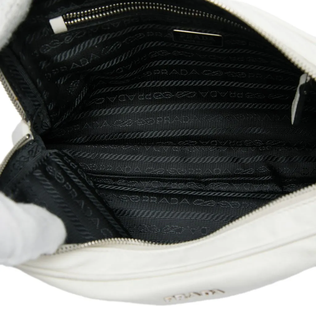 Prada Vitello Daino Grommet Chain Shoulder Bag White Leather Very good - Box View