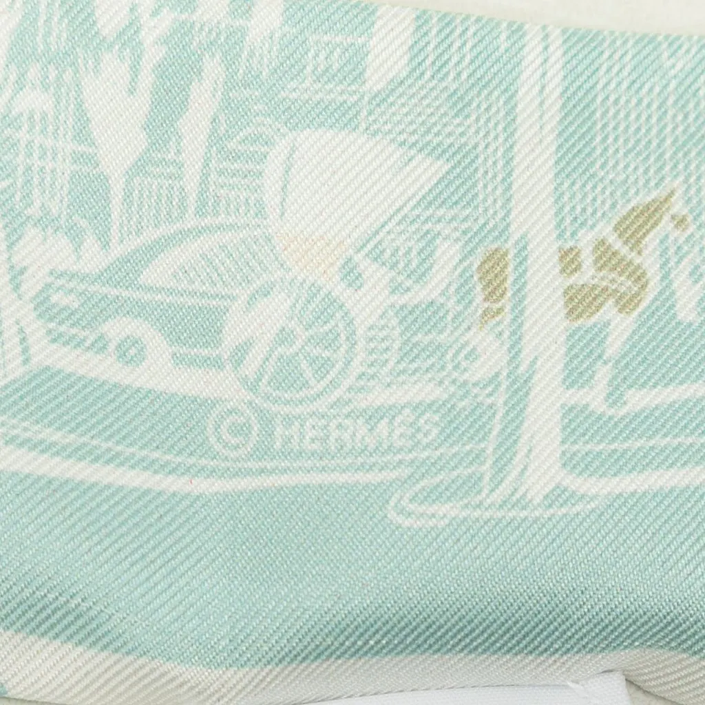 Hermès A L Ombre des Boulevards Silk Twilly Scarf MultiColor Never worn - Model View