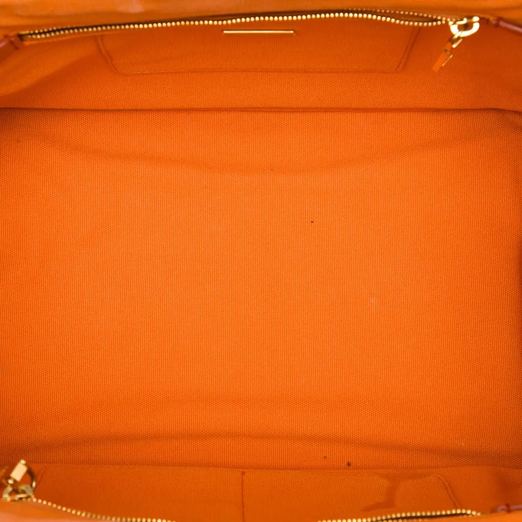 Prada Canvas Canapa Bijoux Satchel Orange Very good - Model View