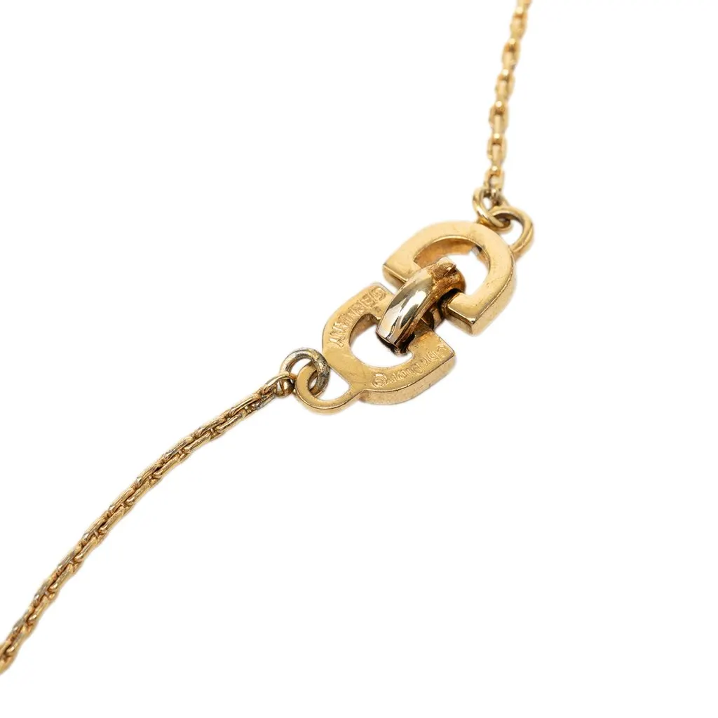 Dior Gold Plated CD Logo Chain Necklace Gold Metal Very good - Inside View