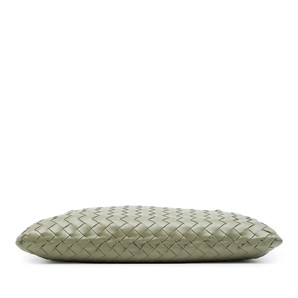 Bottega Veneta Small Nappa Intrecciato Hop Hobo Green Leather Very good - Inside View