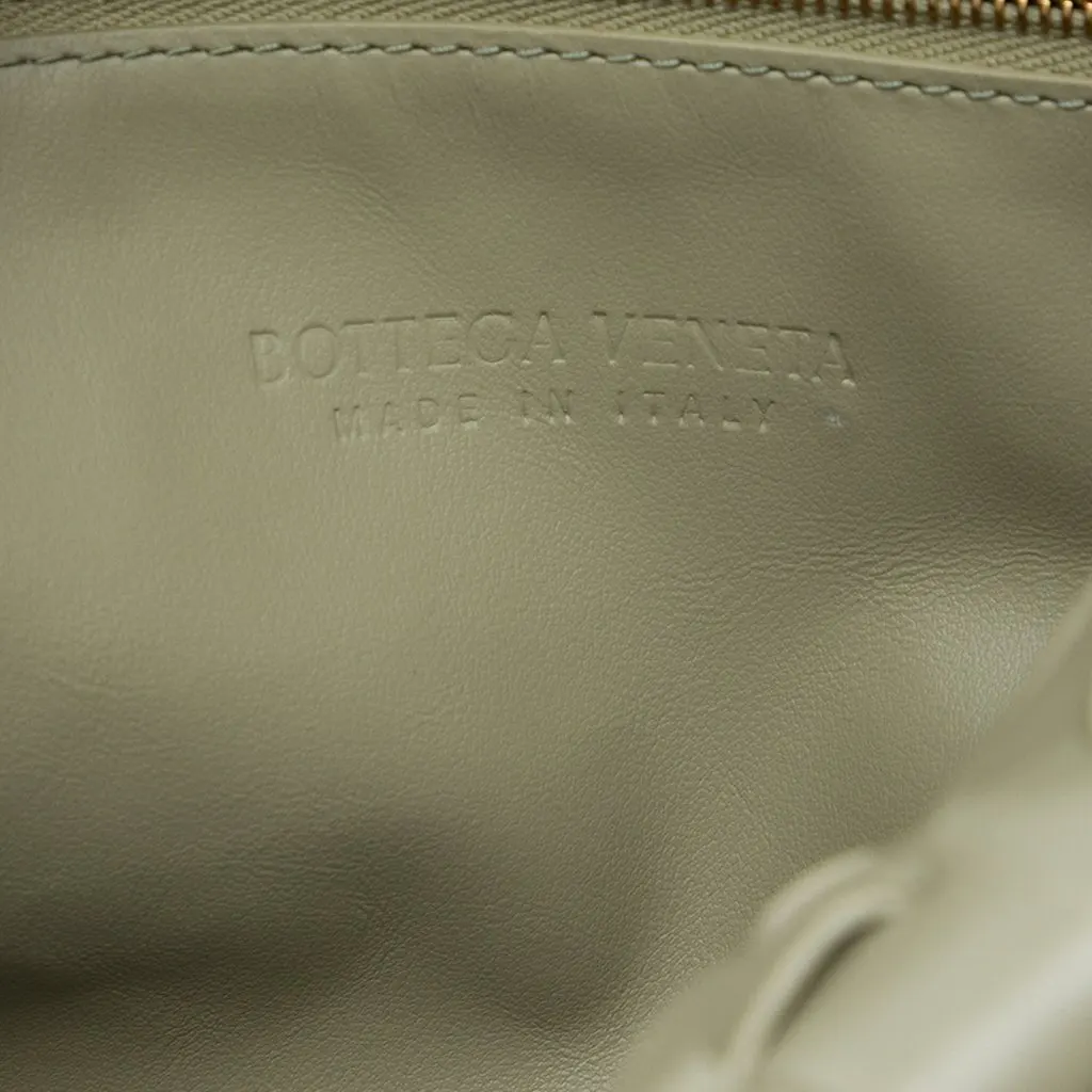 Bottega Veneta Small Nappa Intrecciato Hop Hobo Green Leather Very good - Box View