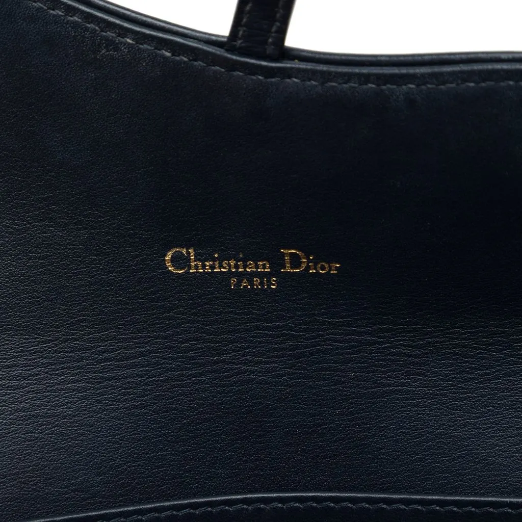 Dior Oblique Canvas Saddle Wallet On Chain Blue Canvas Very good - Box View