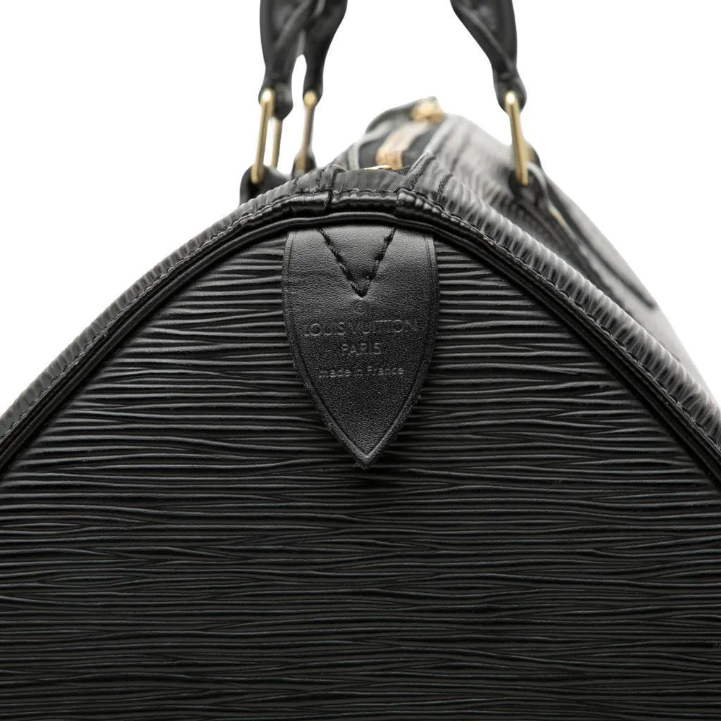 Louis Vuitton Epi Speedy 35 Black Leather Very good - Box View