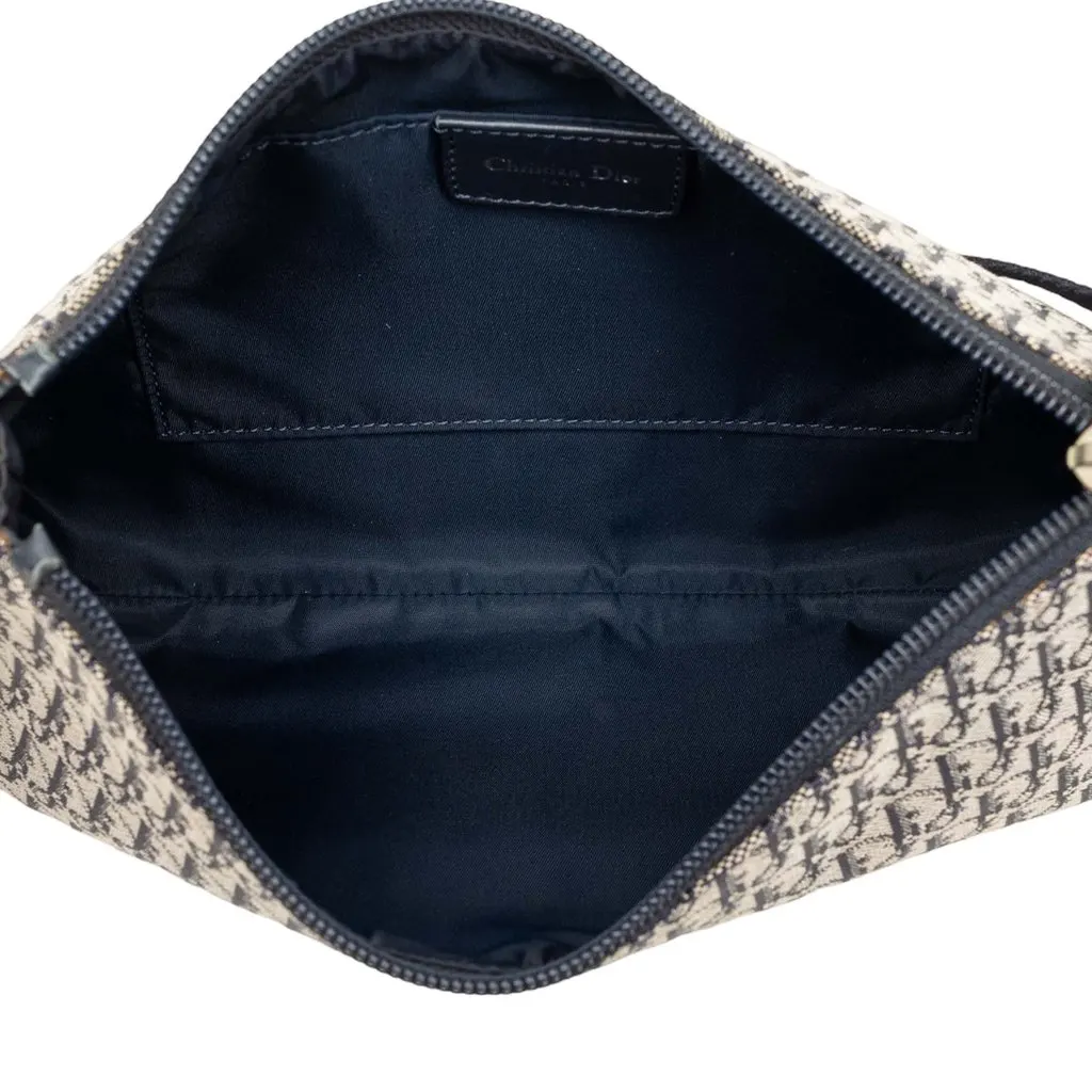Dior Diorissimo Trotter Canvas Shoulder Bag Blue Very good - Model View