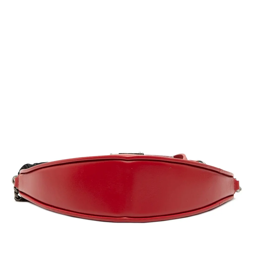 Saint Laurent Calfskin Monogram Sac Coeur Tassel Crossbody Red Leather Very good - Inside View