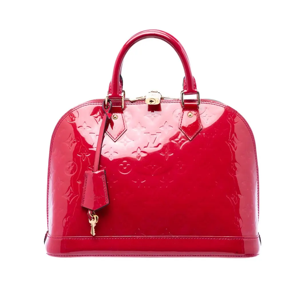 Louis Vuitton Monogram Vernis Alma PM Red Leather Very good - Front View