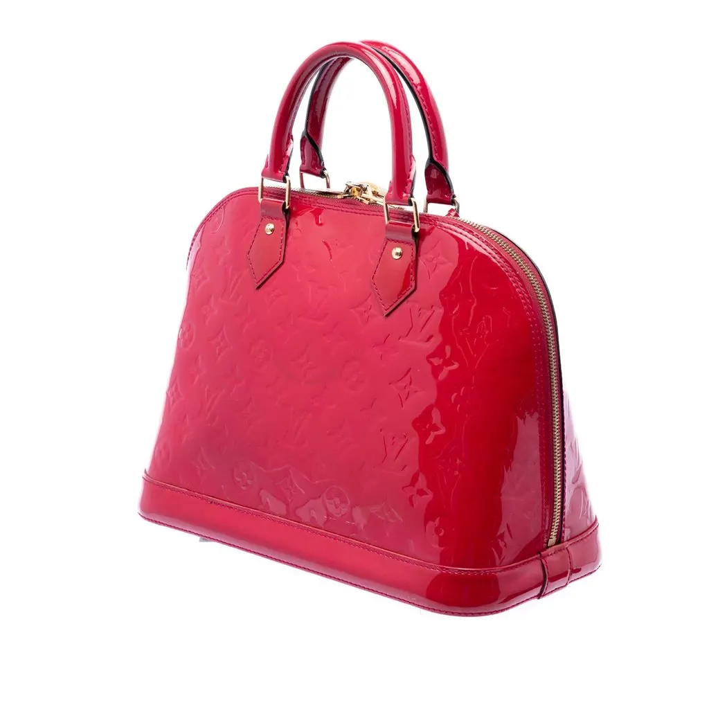 Louis Vuitton Monogram Vernis Alma PM Red Leather Very good - Back View