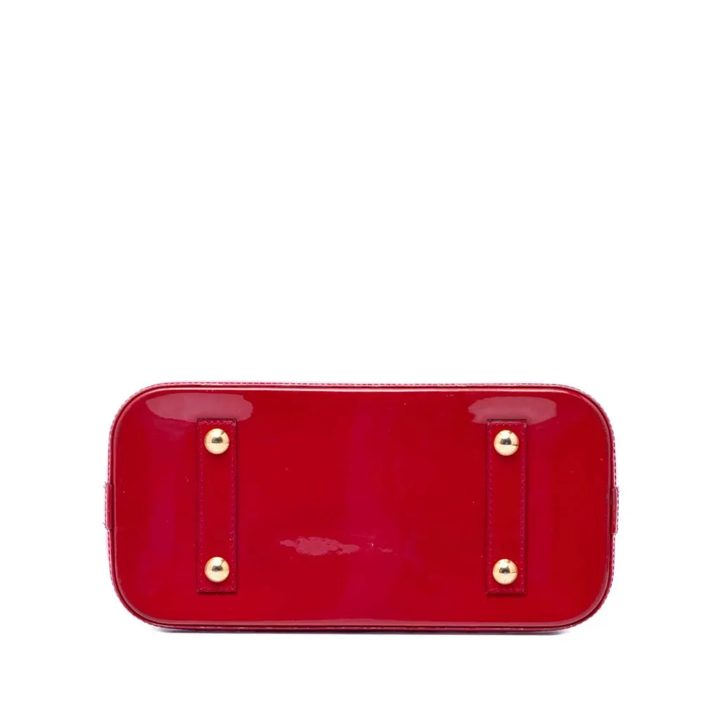 Louis Vuitton Monogram Vernis Alma PM Red Leather Very good - Inside View
